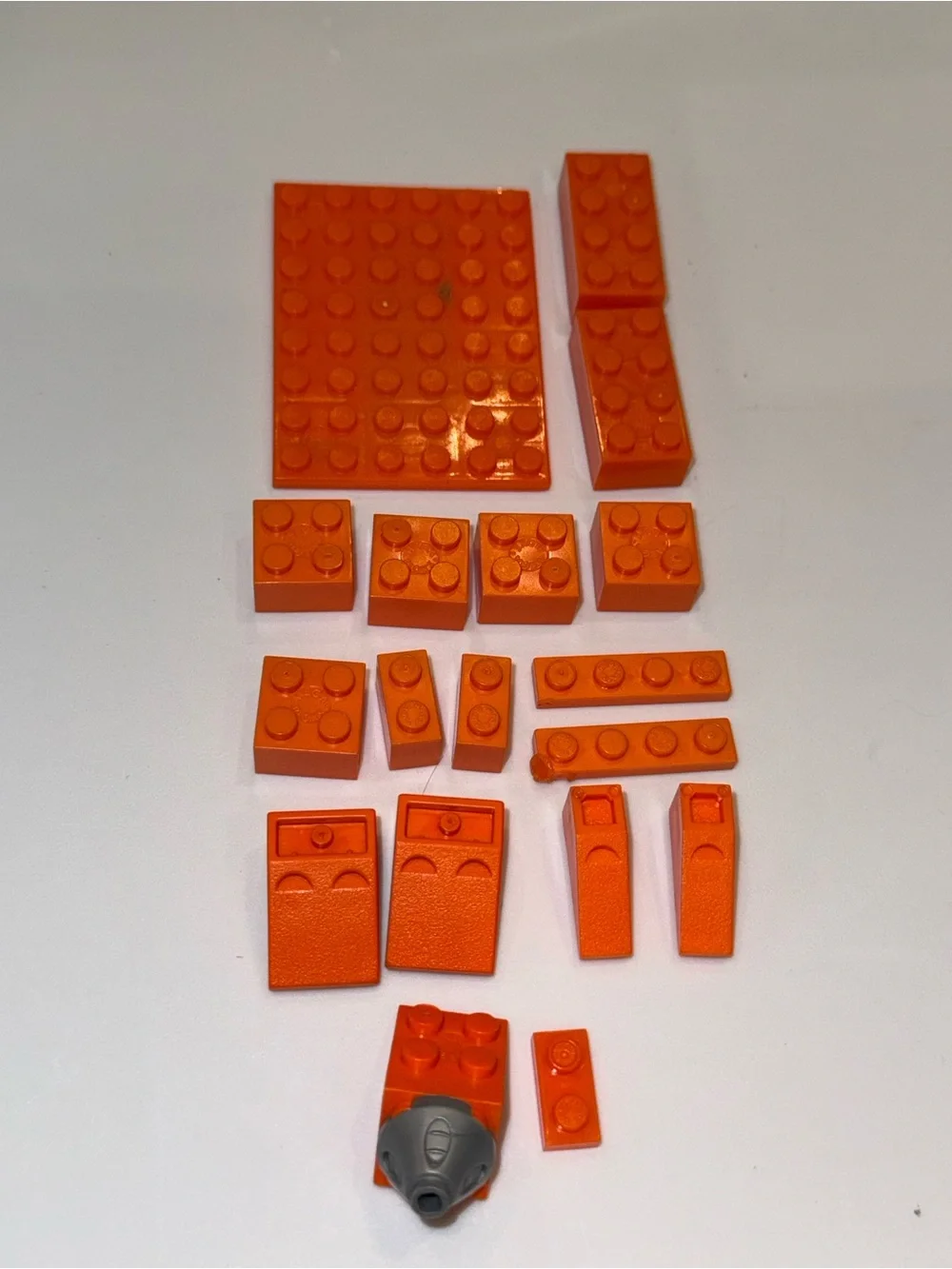LEGO 18 orange planks blocks pieces parts lot